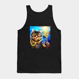 Ukrainian Cat Neptune god Tank Top